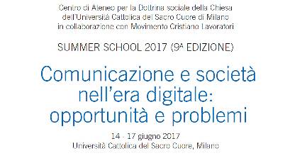 TRAGUARDI SOCIALI / n.84 Maggio / Giugno :: SUMMER SCHOOL 2017 (9a EDIZIONE)