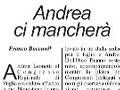 TRAGUARDI SOCIALI :: n.19 Gennaio / Febbraio 2006 :: Andrea ci mancherà