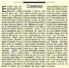 TRAGUARDI SOCIALI / n.17 Settembre / Ottobre 2005 :: Coerenza