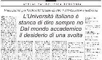 TRAGUARDI SOCIALI / n.16 Maggio / Giugno 2005 :: L'Università italiana è stanca di dire sempre no