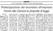 TRAGUARDI SOCIALI / n.15 Marzo / Aprile 2005 :: Partecipazione dei lavoratori all’impresa