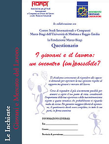 TRAGUARDI SOCIALI / n.25 Marzo / Aprile 2007 :: Prosegue la ricerca sui giovani e il lavoro