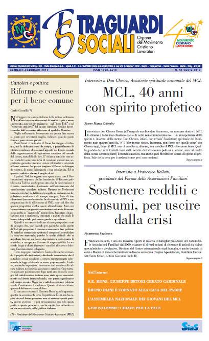 TRAGUARDI SOCIALI / n.51 Gennaio / Febbraio 2012 :: Dall’identità e dal territorio la nuova politica