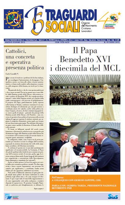 TRAGUARDI SOCIALI / n.53 Maggio / Giugno 2012 :: La fede genera l’impegno sociale